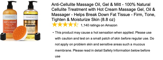 anti cellulite massage oil